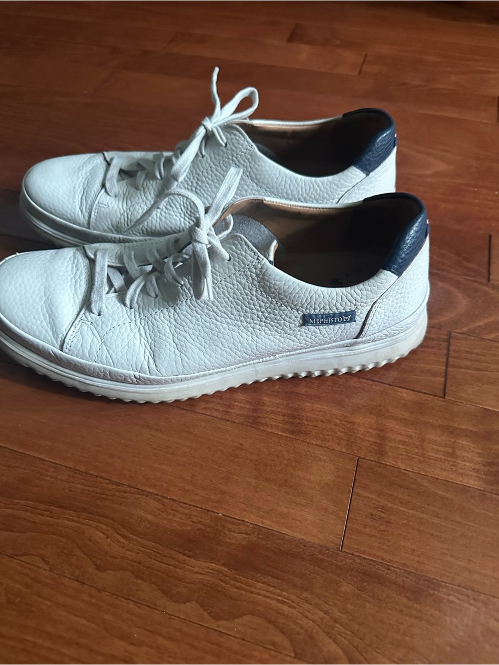 Mephisto Men’s White Leather Sneakers